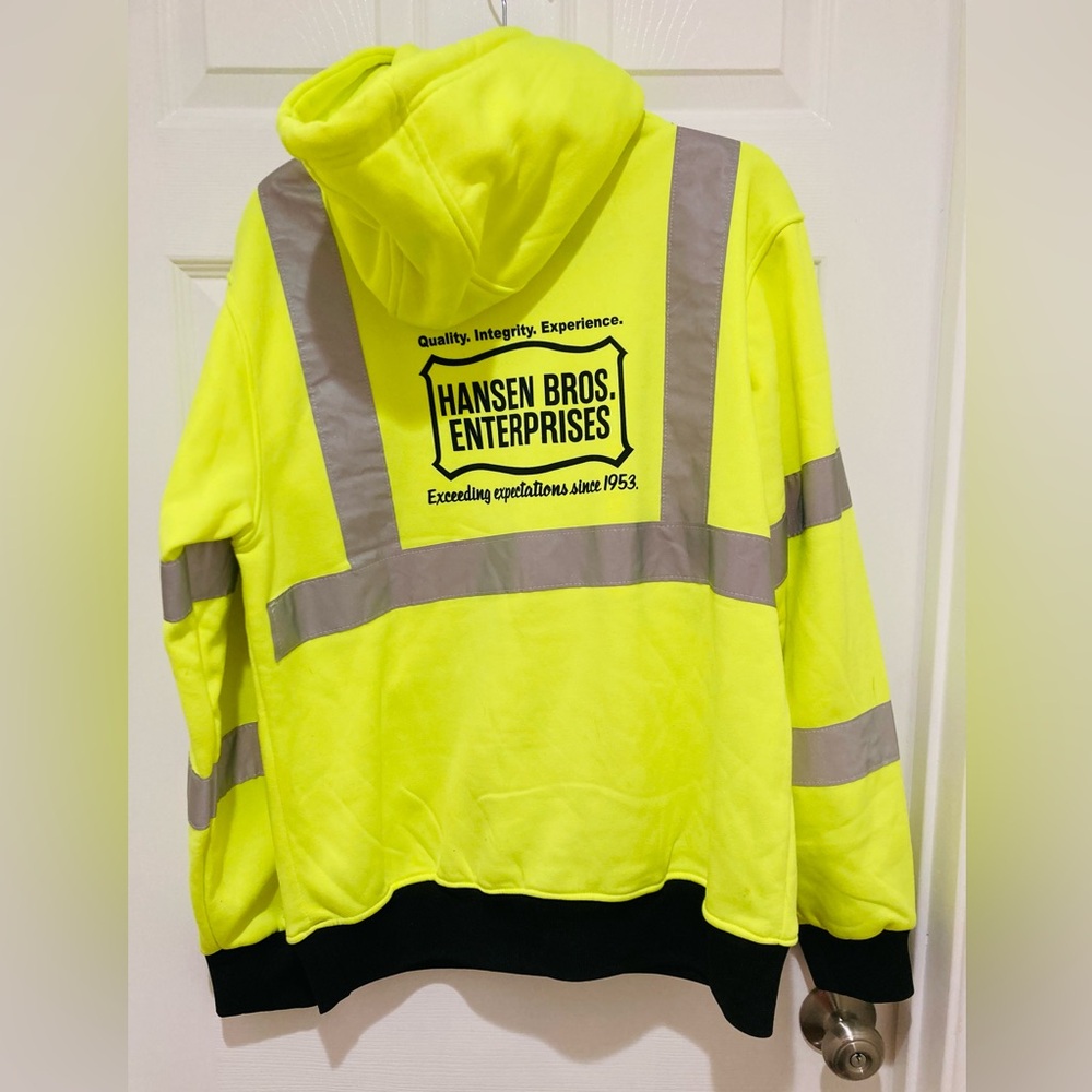NWT TINGLEY High-Visibility Yellow and Black Men's Hoodie size M - Picture 2 of 5